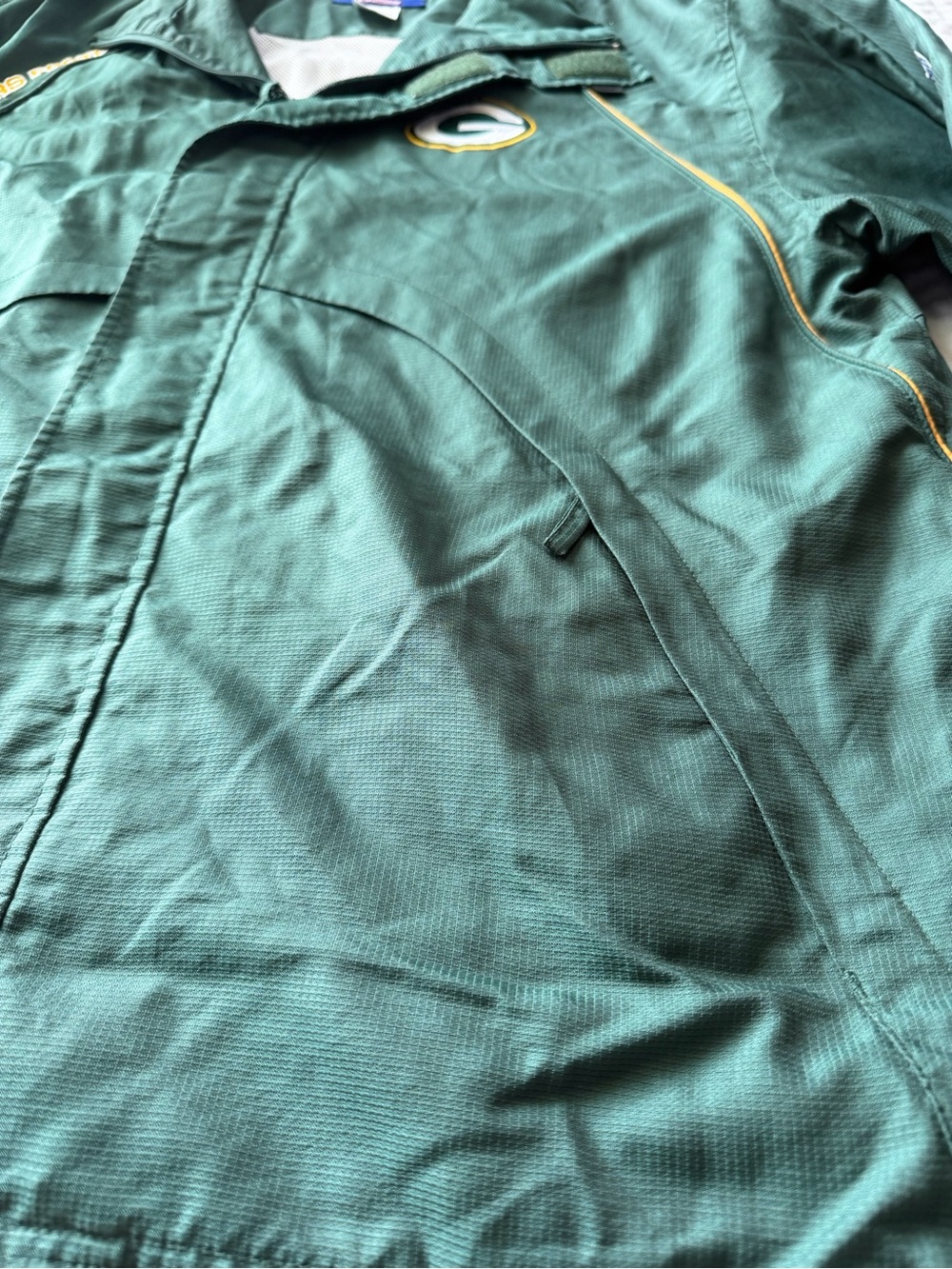 Reebok NFL Green Bay Packers On Field Windbreaker Full Zip Jacket Men’s Large - Picture 3 of 15